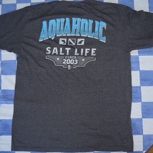 Salt Life L Aquaholic Shirt Grey